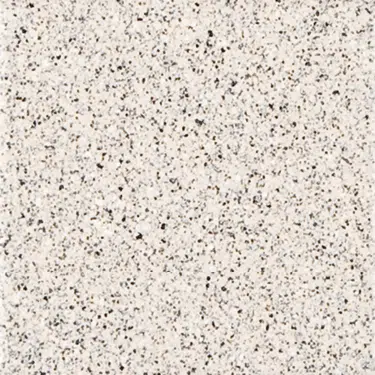The name of this aquaBRIGHT color swatch is "Sahara Sand". It's a sample of a light-colored pool finish. The surface is composed of a dense mix of tiny, irregularly shaped white, black, and tan specks, giving it a speckled, granite-like appearance.